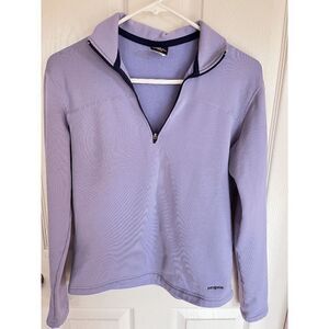 Patagonia capilene Womens Pullover Mock Neck Sweatshirt Purple Sz XS